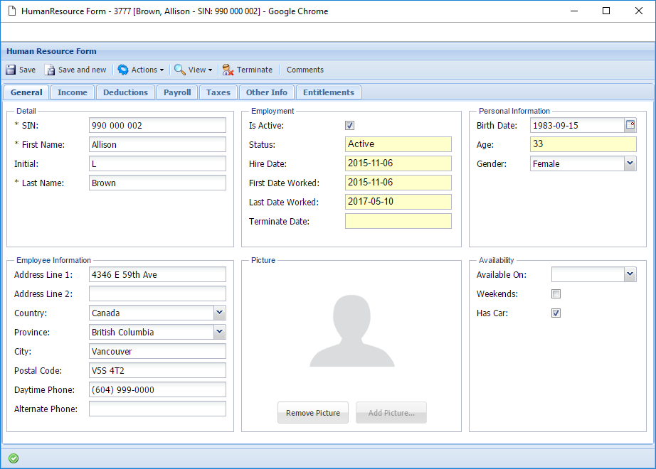 Worker Profile - Add/Edit