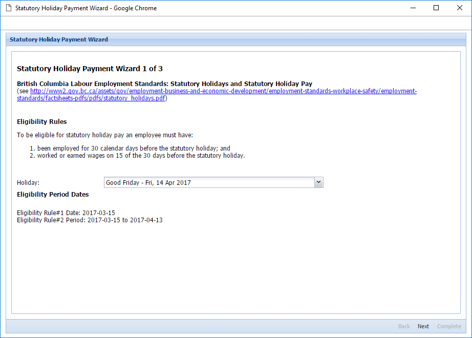 Statutory Pay Wizard